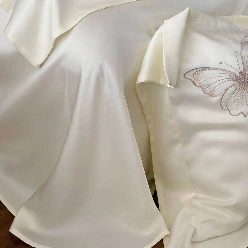 Bedding Set 800TC Lyocell Eucalyptus Fiber Soft Silky Breathable Butterfly Flowers Embroidery Duvet Cover Bed Sheet Pillowcases H260312