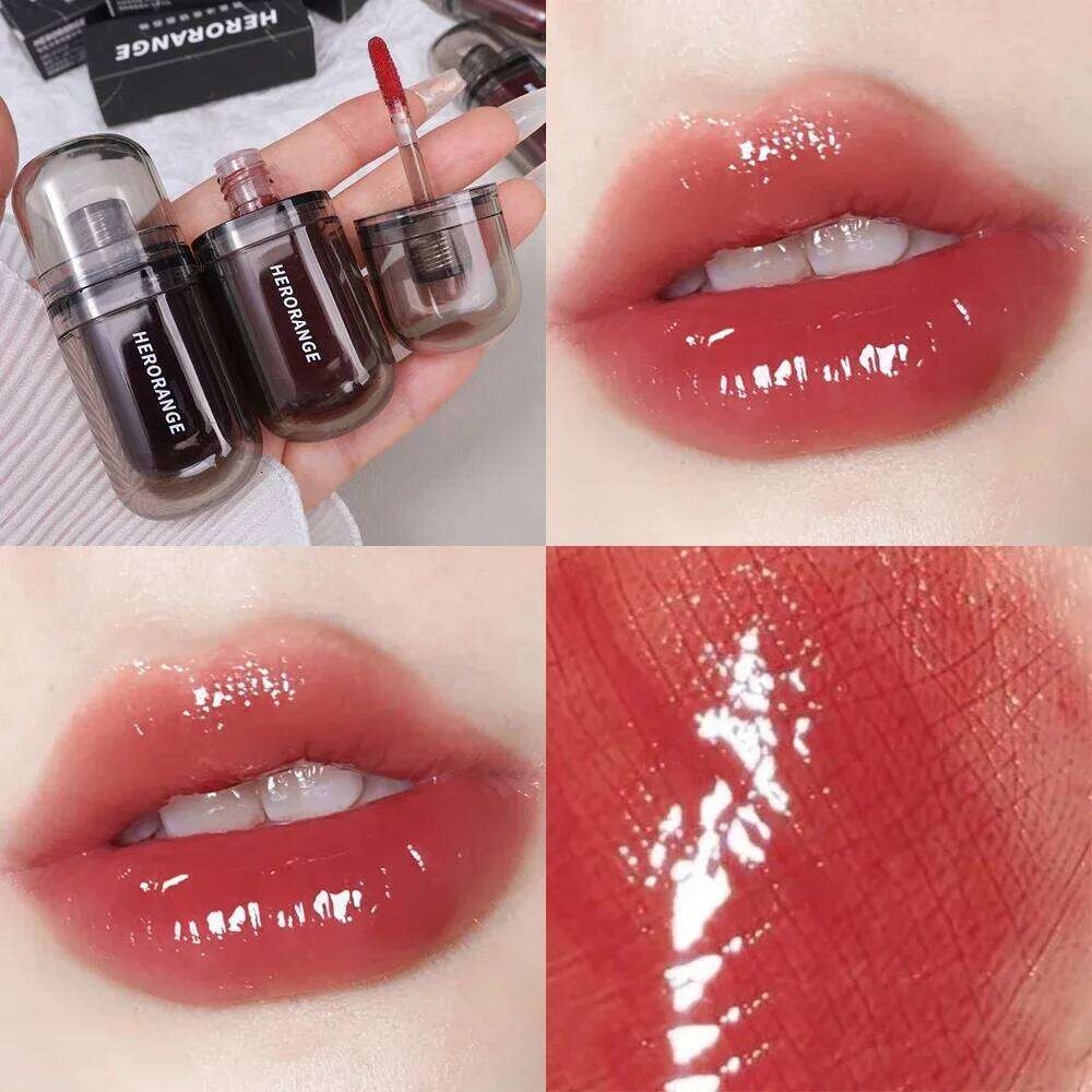 Crystal Glossy Glaze Long Last Moisturizing Non-stick Cup Mirror Liquid Lipstick Waterproof Lip Tint Korean Makeup for Women W260311