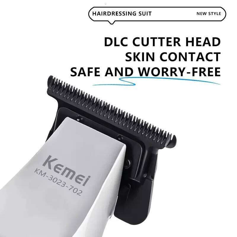 Kemei KM-3023-702 Baber Professional Clipper Cutting Machine With Charging Base For Electric Hair Trimmer Men Gift C260312