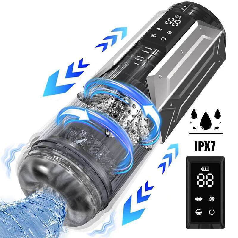 Automatic Male Masturbator Penis Pump Sucking Vibrating Thrusting Rotating 100% Waterproof Blowjob Adult Sex Toy Stroker For Men Z260312