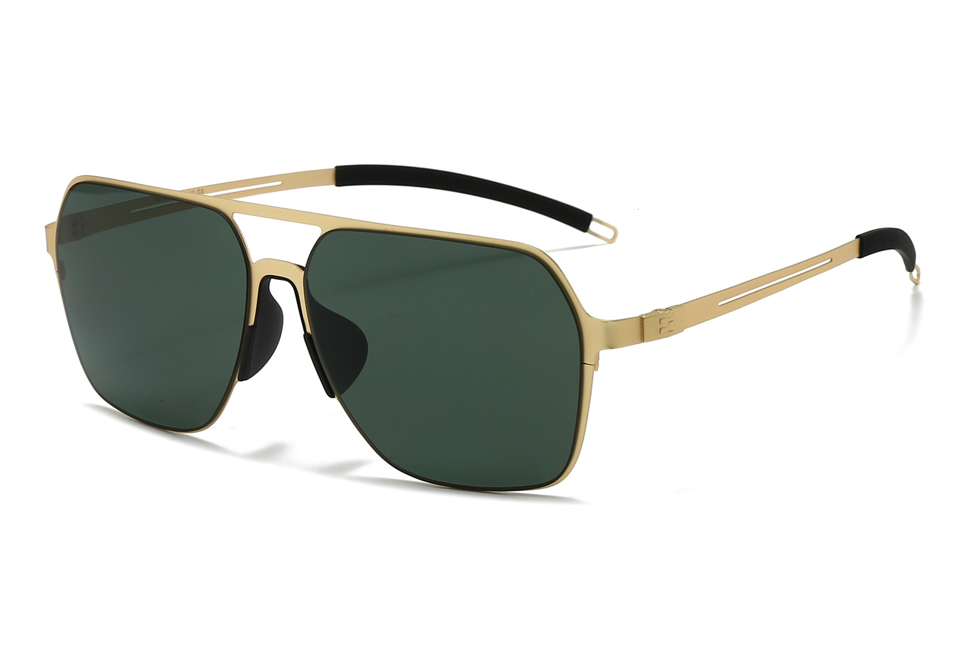 2026 New Fashion Square Frame Nylon Polarized Retro Double-Beam Simple Sun Protection Sunglasses for Men,