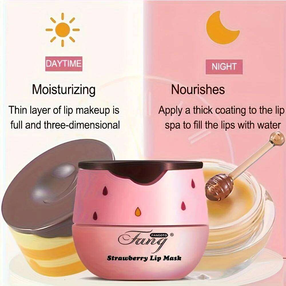2 Pack Bee Balm Balm, Exfoliating Hydrating & Prevention Dry and Cracked Scrubs Sleeping Mask Reduces Lip Lines W260311