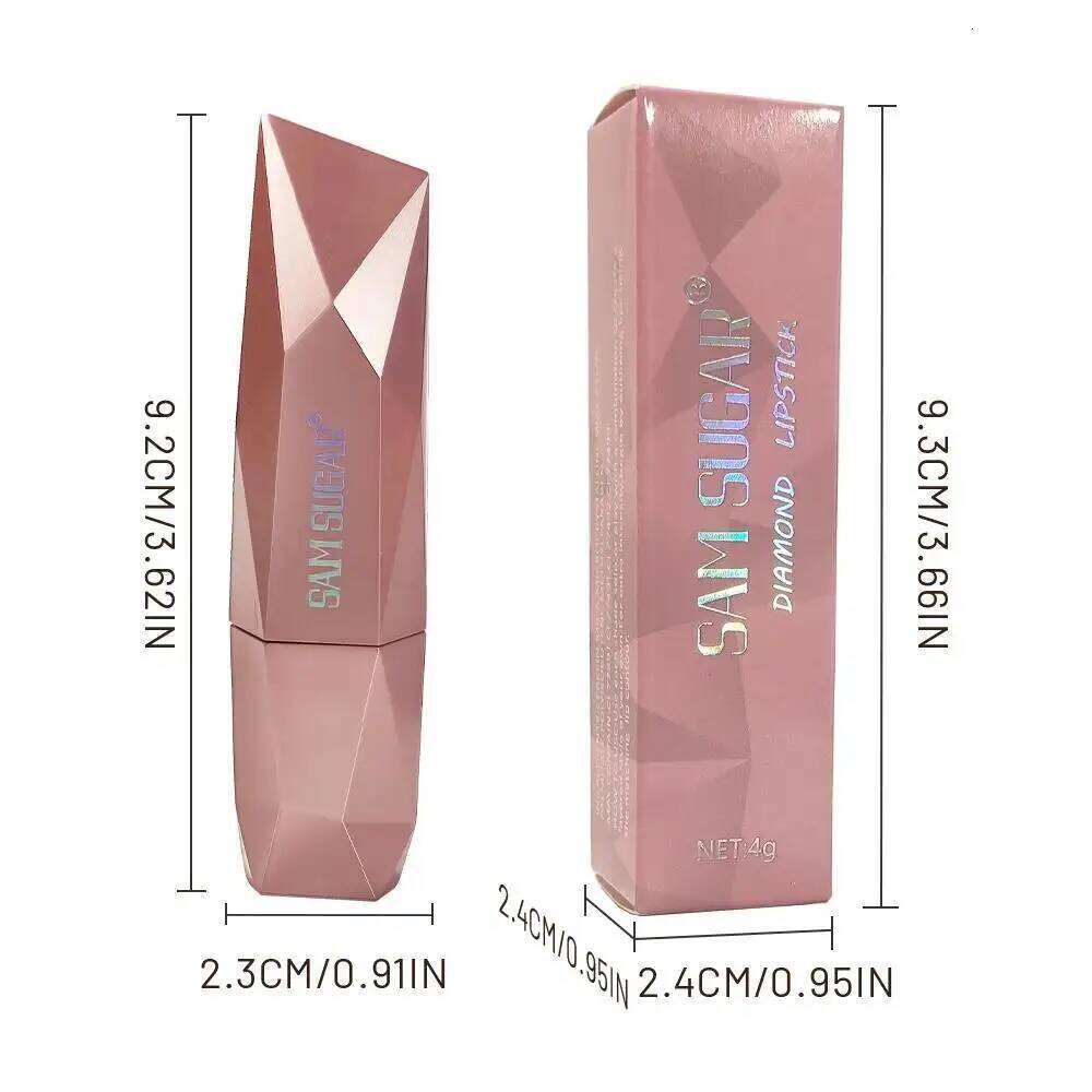 Diamond Glitter Long Lasting Waterproof Moisturizing Highly Pigmented Metallic Shine Pearlescent Non Stick Cup Lipstick W260311