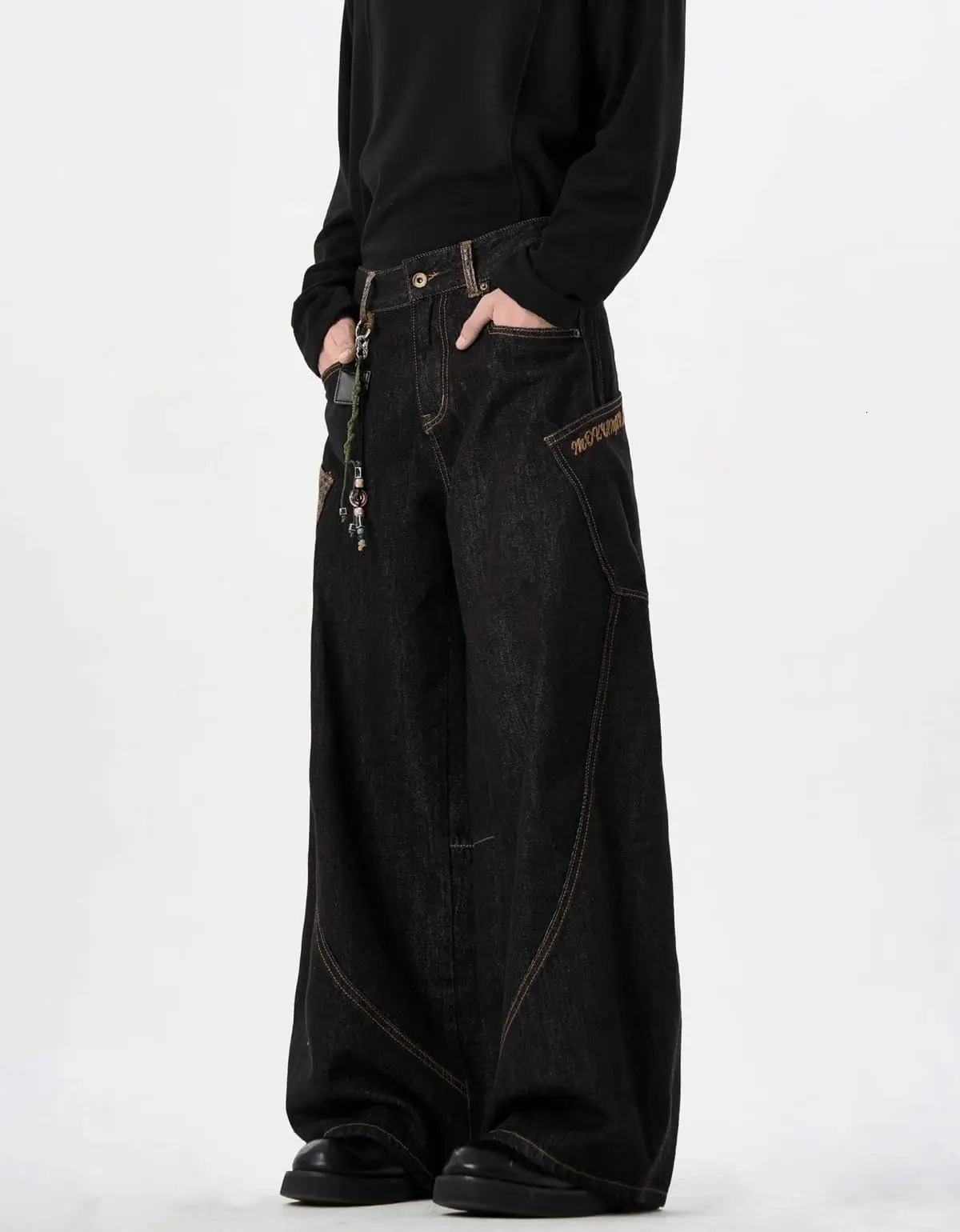 Y2k Baggy Jeans for Men Women Wide Leg Skater Grunge Pants Loose Fit Barrel Jeans Hip Hop Denim Pants Streetwear 260310