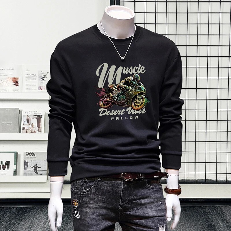 Men's Swetshirt New Utumn Men's Fshion Trendy Designer Hoodie Printed Long-sleeve Top Spring Nd Utumn Men's Jcket