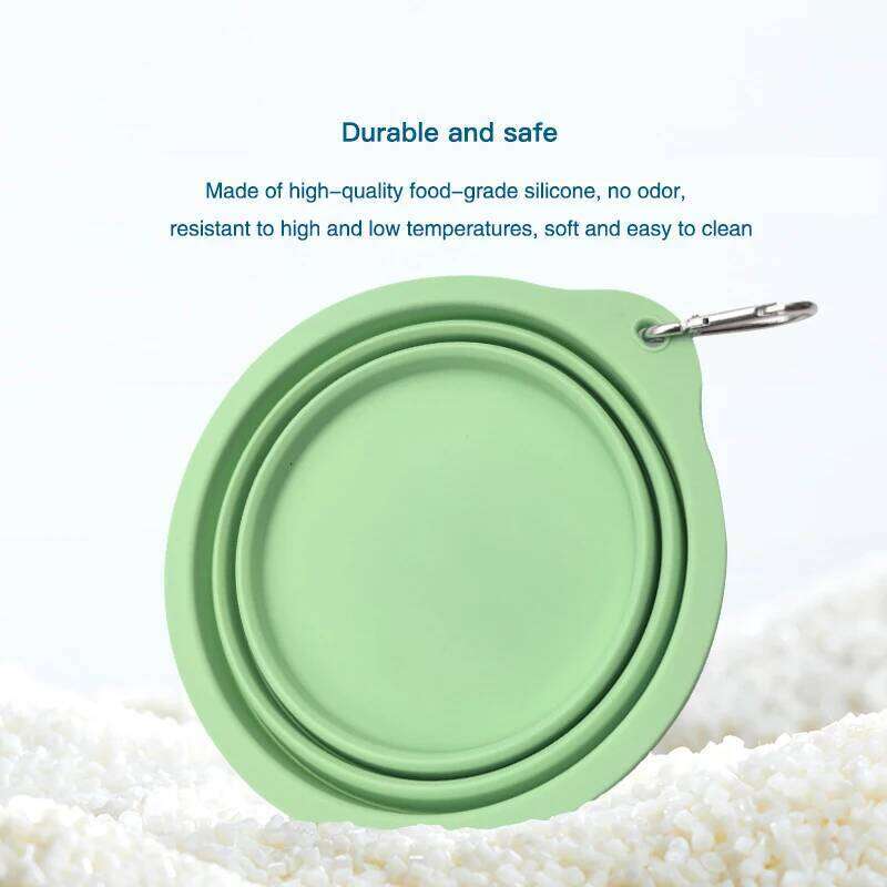 650ML And 350ML Portable folding silicone for pets, rice food bowl, cat drinking water dog bowl 26Y0312