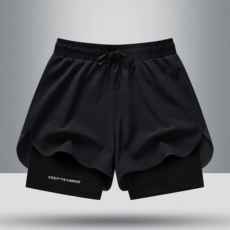 Summer High Quality Ice Silk Shorts For Sports Quick Drying Fitness Mens Three Piece Running Basketball 260228