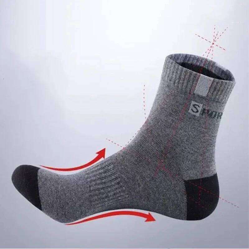 5Pairs Autumn Winter Men Cotton Sports Breathable Business Socks Size EU39-45 Z260312