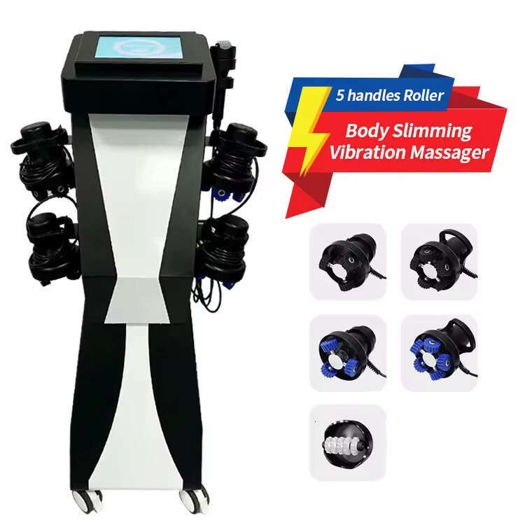 Professional Massager With 5 Handles Powerful Vibration Therapy Slimming Cellulite Smoothing Relieves Heaviness And Muscle Pain