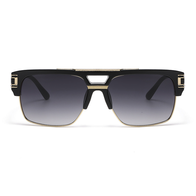 New square-frame blue polarized sunglasses, UV protection, outdoor sports, fashionable wear, sun protection eyewear