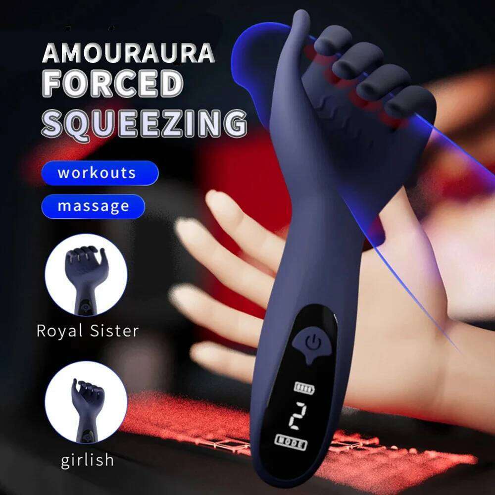 Male Electric Vibrator Simulation Hand Glans Penis Masturbation Training Device for Mens Endurance Delay Control Sex Toys Z260312