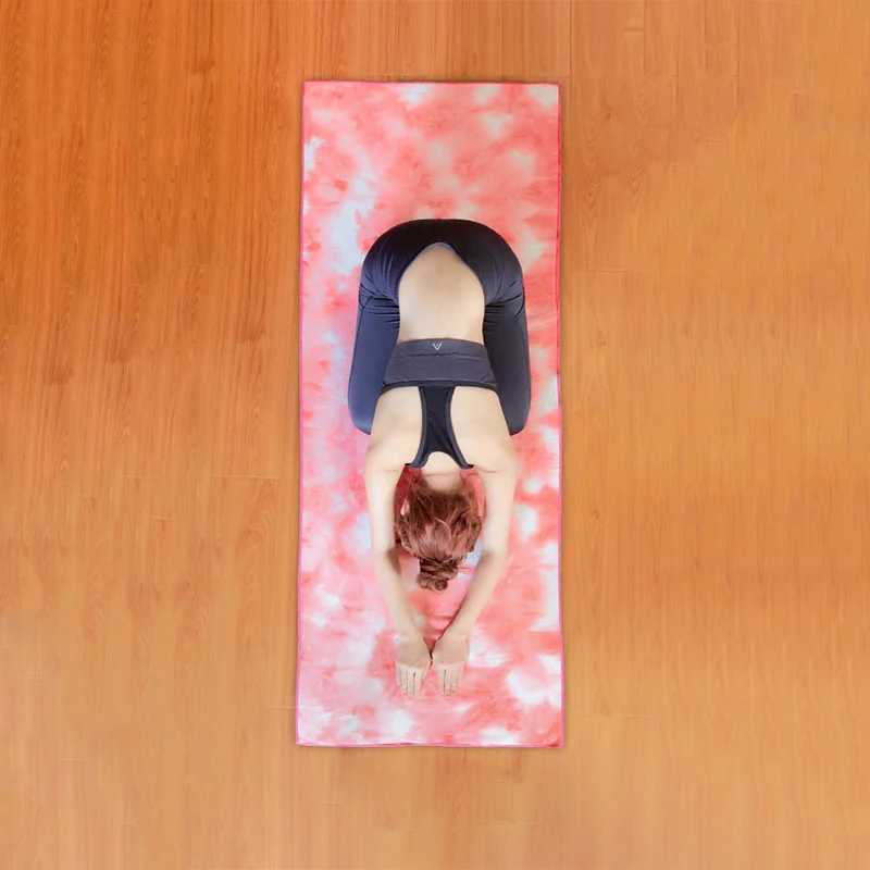 Non Slip Printed Tie-dye Yoga Mat Cover Towel Anti Skid Microfiber Yoga Mat Size 183cm63cm Shop Towels Pilates Blankets Fitness M260312