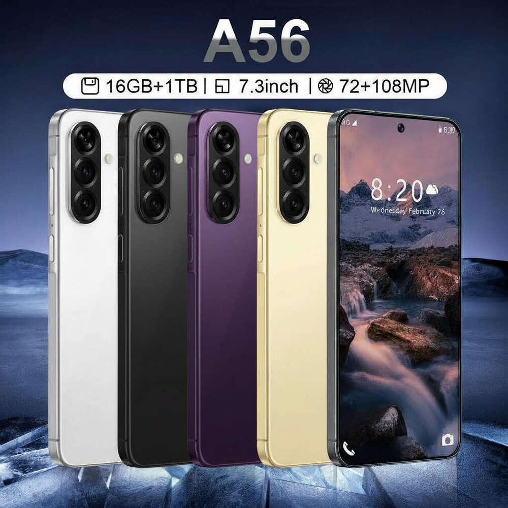 Well-known brand cross-border new product A56 Android smartphone, 7.3-inch large screen, 16+1TB, factory direct price, dropshipping available. CKS