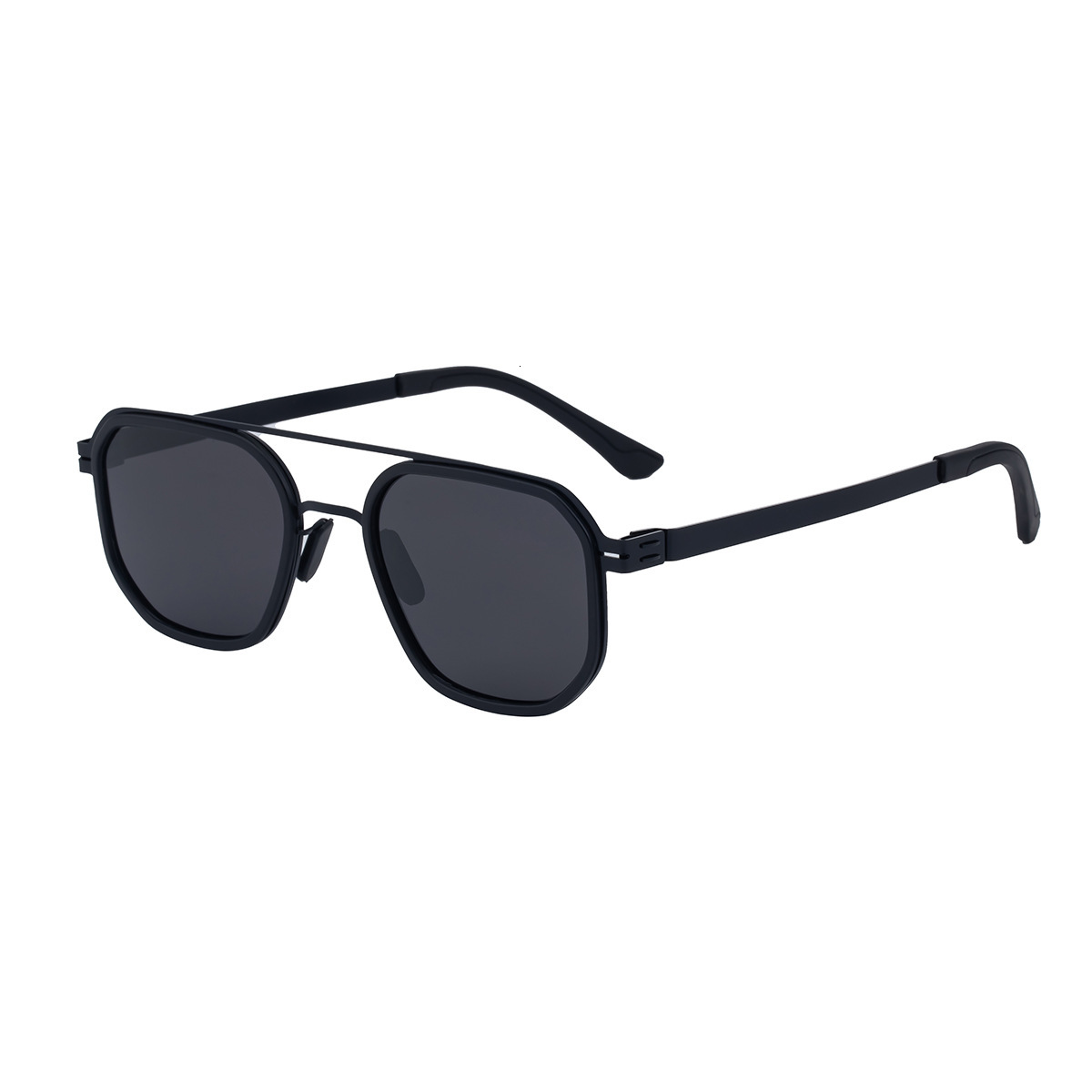 Polarized driving sunglasses for men, 2026 new fashion square frame sunglasses, men's double-beam outdoor sun protection glasses