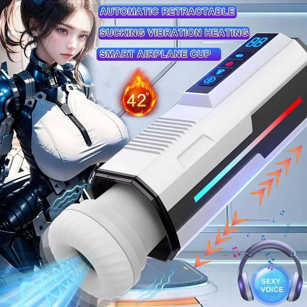 Automatic Telescopic Male Masturbator Cup Sucking Vibrating Masturbation Machine Vagina Pusssy Blowjob Adult Sex Toys for Men Z260311