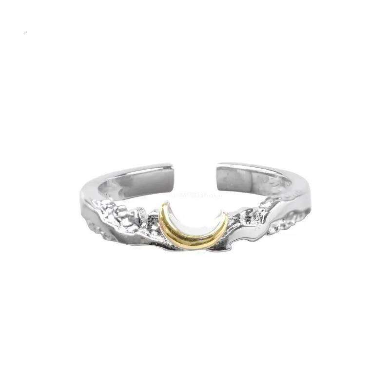 1Pcs Vintage Promise Band Adjustable Matching Sun and Moons Couples Rings Stylish Jewelry Decoration W260311