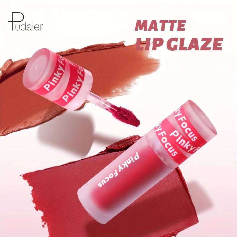 Matte Lip Gloss - Smudge-resistant, non-stick cup waterproof and sweatproof, long-lasting matte silky velvet lip gloss W260311