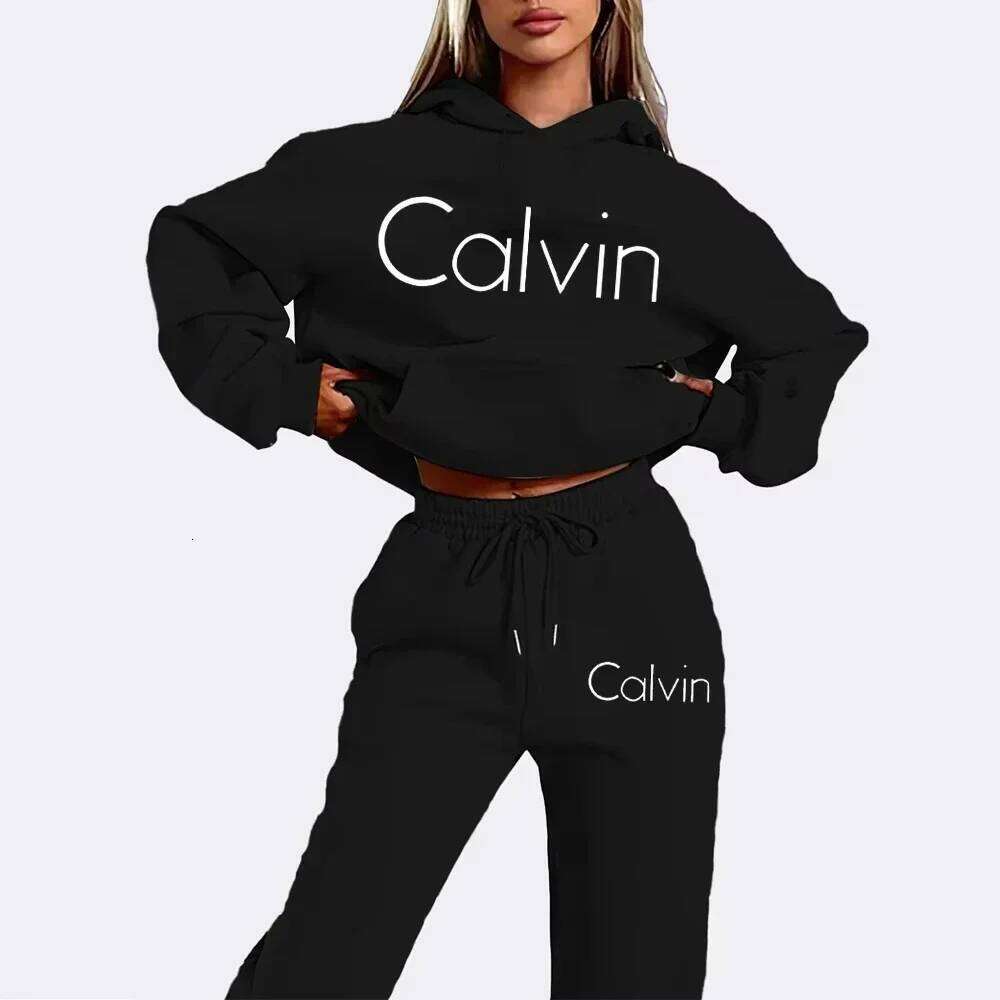 Letter Printed Women's Tracksuit Quality Two Piece Set for Women Fashion Jogging Sweatshirt Suit Drawstring Sports Daily Hooded C260312