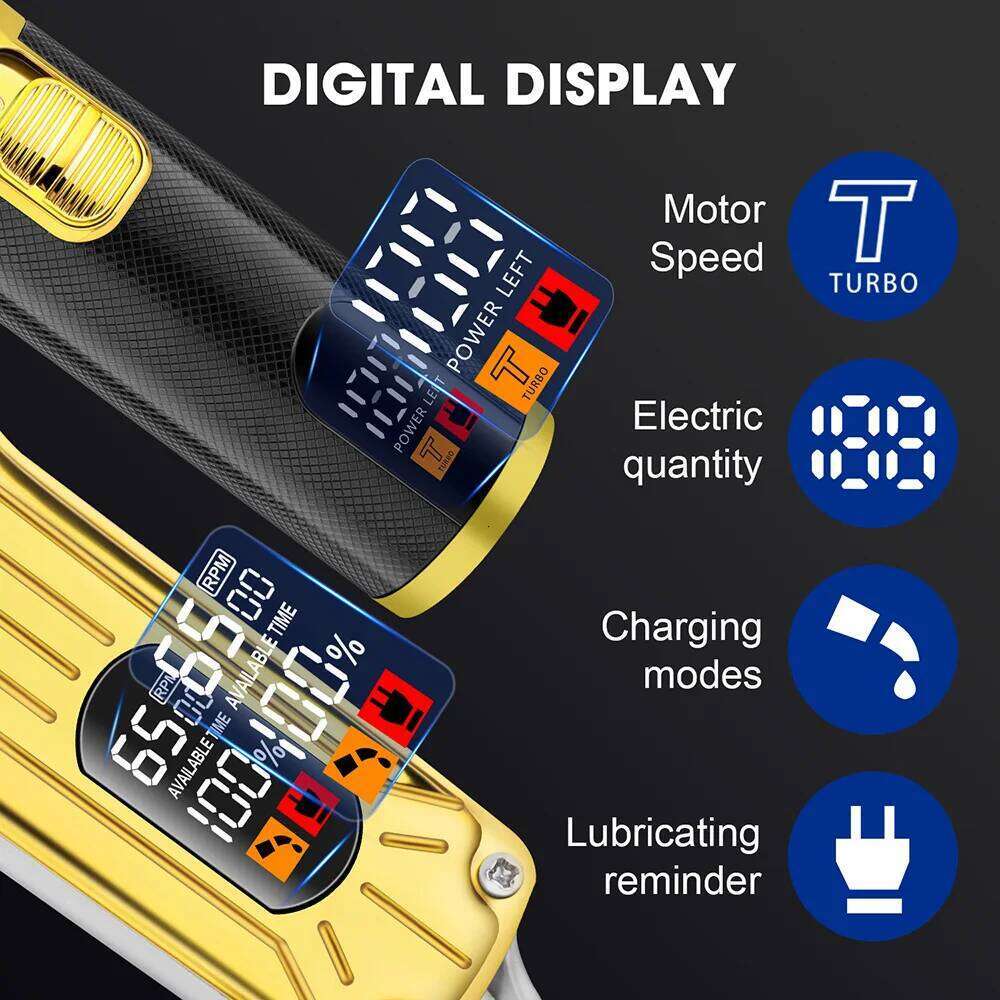 hair cutter Hair Clipper Set for Men Professional Salon-Grade Electric Clippers Digital Display USB Rechargeable New Year Gift C260312