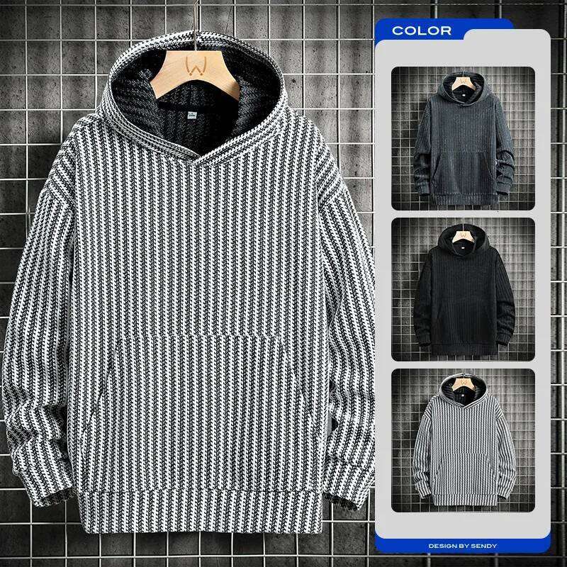 Men's hooded sweatshirt a new trendy fashionable urban loose pullover for autumn and winter