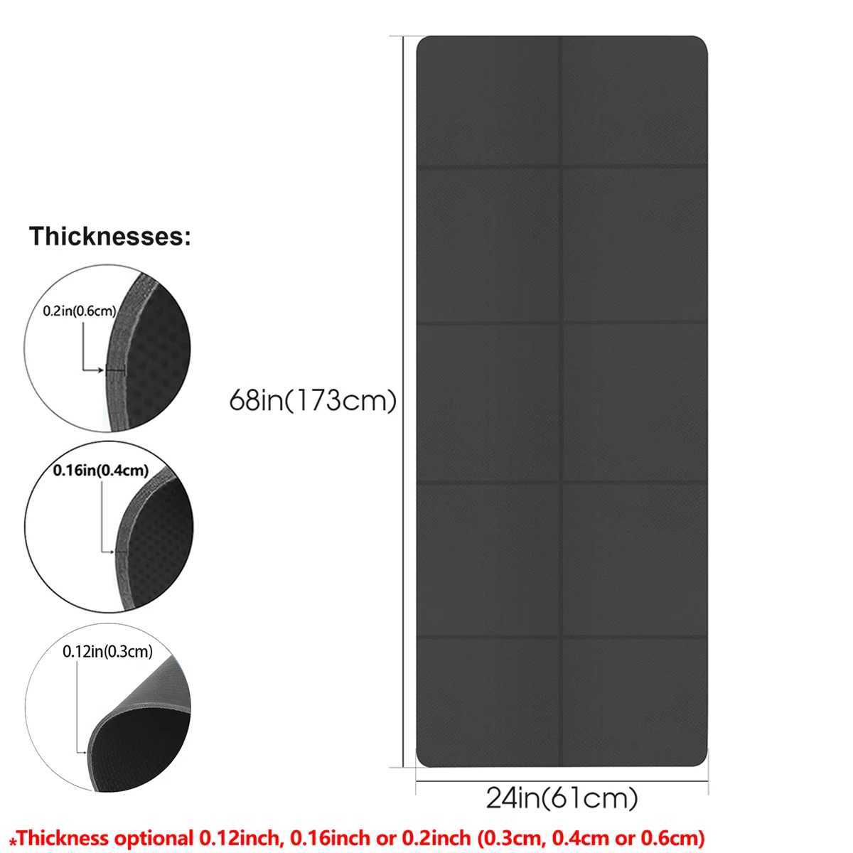 Foldable Yoga Mat Eco Friendly EVA Folding Travel Fitness Exercise Mat 3mm/4mm/6mm Thicknesses for Yoga Pilates Floor Workouts M260312