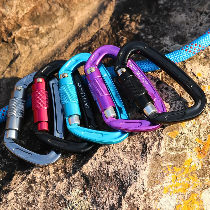CLIWIZ 24KN Outdoor Professional Carabiner 7075 Aviation Aluminum Safety Automatic Lock With Certificates CEUIAA 260228