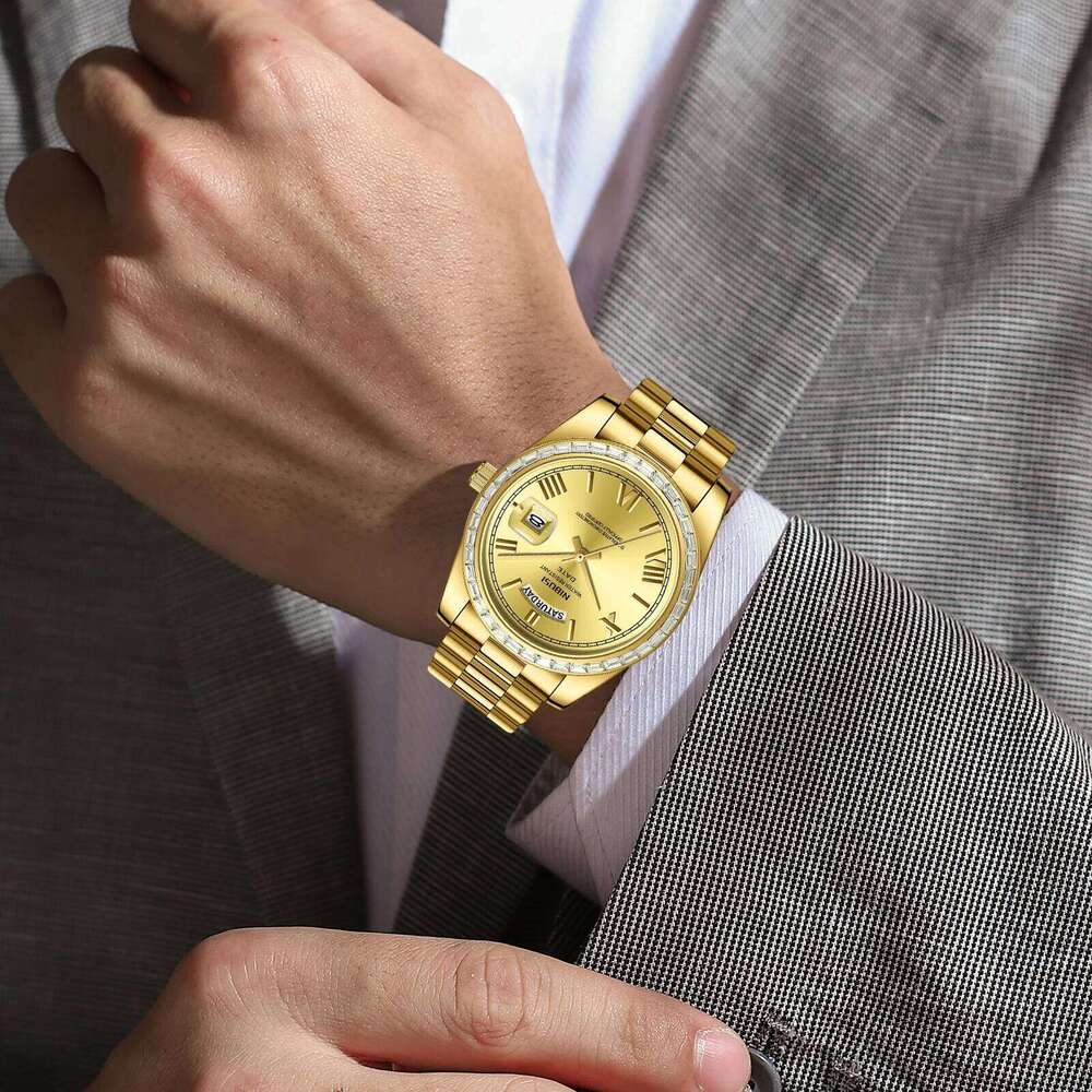 NIBOSI Watches Top Brand Luxury Diamond Wristwatch Day Date Miyota Quartz Watch Men Waterproof Steel Male Clock Reloj Hombre