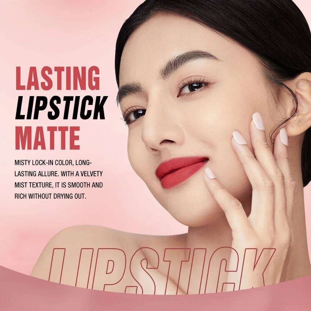 O.TWO.O Matte Lipstick Long Lasting Waterproof Stick Smudge-free Classic Highly Pigmented Velvet Finish Lip Tint Makeup W260311
