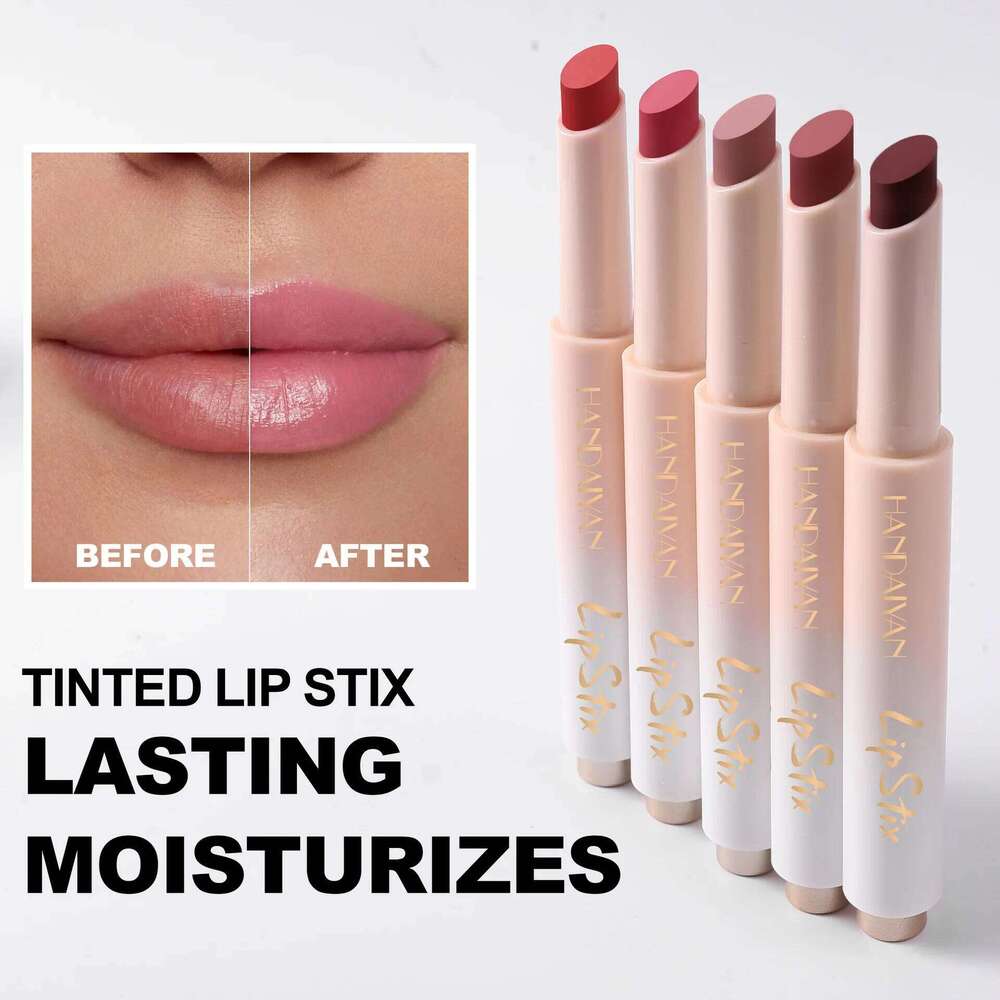 HANDAIYAN 8-color mirror color pressed pencil pearl long-lasting moisturizing hydrating lipstick pen W260311