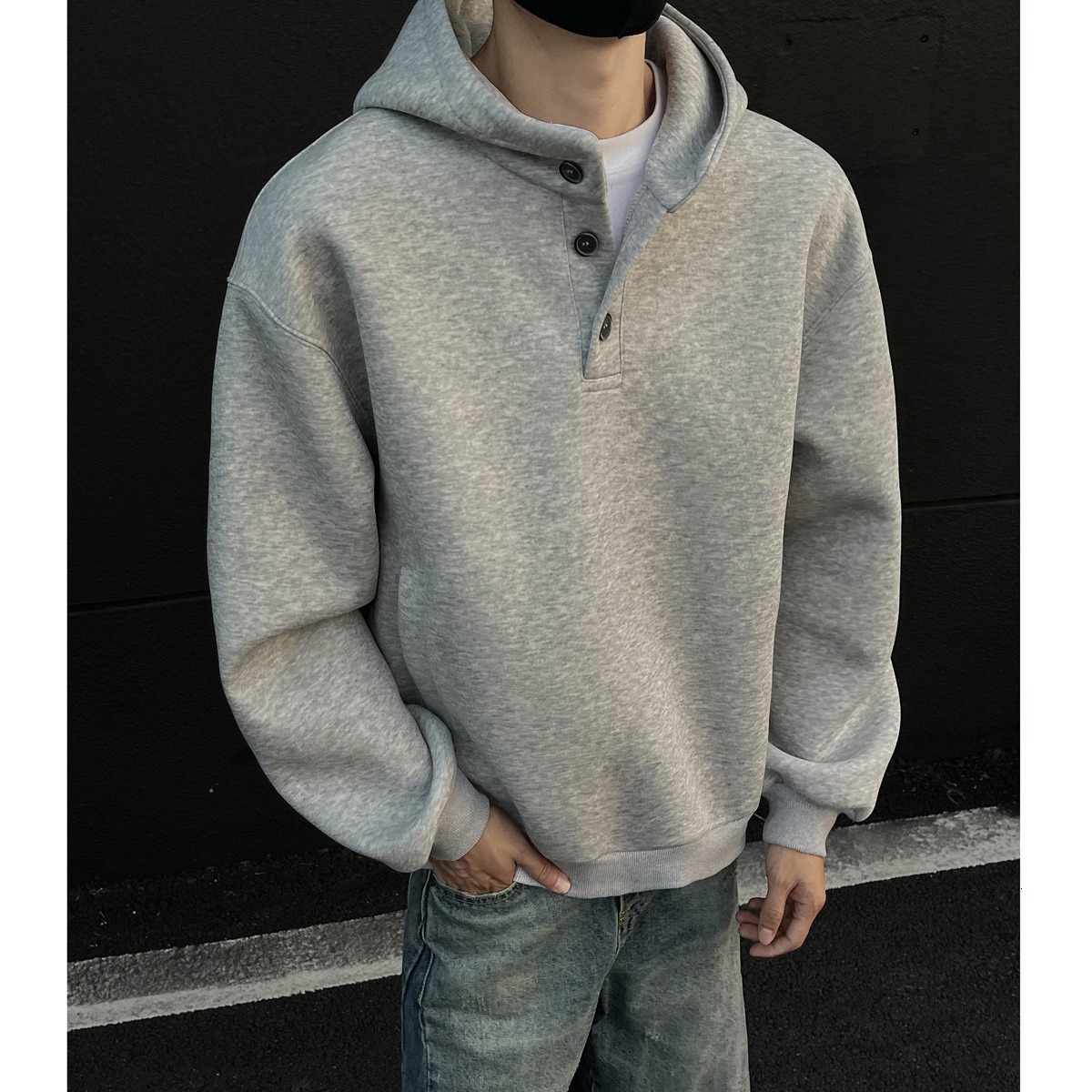 Casual And Stylish Long-sleeved Hooded Button-up Sweatshirt New Designer Hoodie Versatile Ins Harajuku Artistic Simple Trendy Style