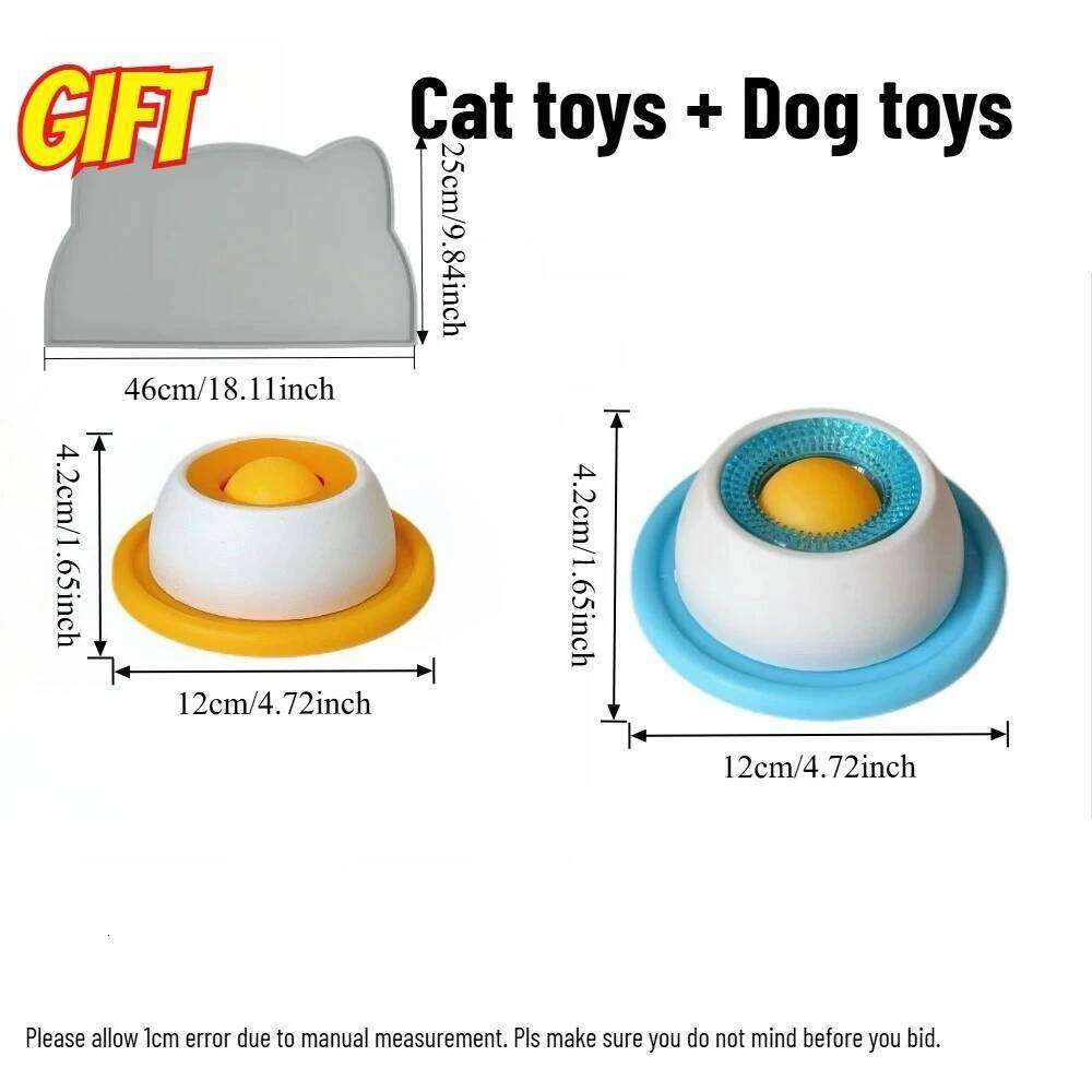Stimulation Toys Pet Lick Mat Slow Feeder Yogurt Licking Plate Interactive Cats Dog Snack Bowl Tiring Bowls Dental Care Tool 26Y0312