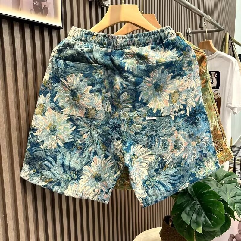 2025 New Designer Luxury Brand Men's American Retro Shorts Summer Japanese Fashion Brand Beach Shorts Casual Outdoor Wide Leg Sports Shorts