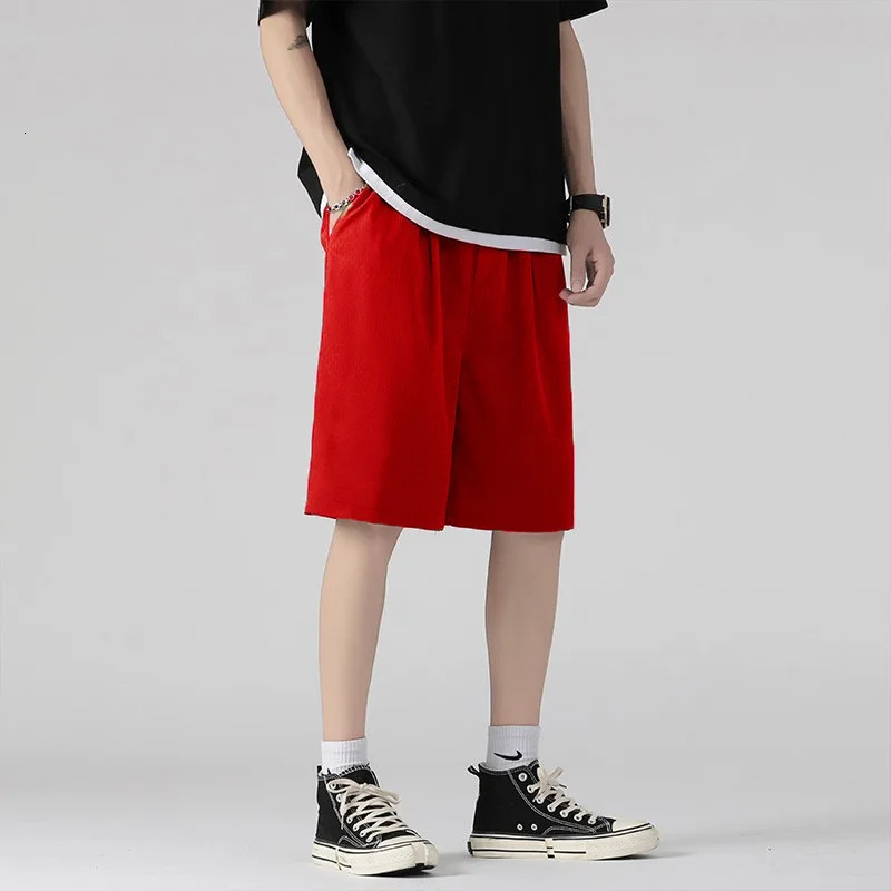 Summer Breathable Men Mesh Shorts Gym ice silk stylish Casual Loose Joggers Outdoor Fitness Beach Short Pants Sweatshorts 260228