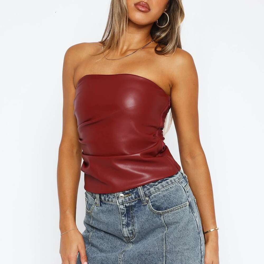 European and American cross-border 2026 fashion trend women's strapless top, backless, solid color, versatile, sexy nightclub tube top