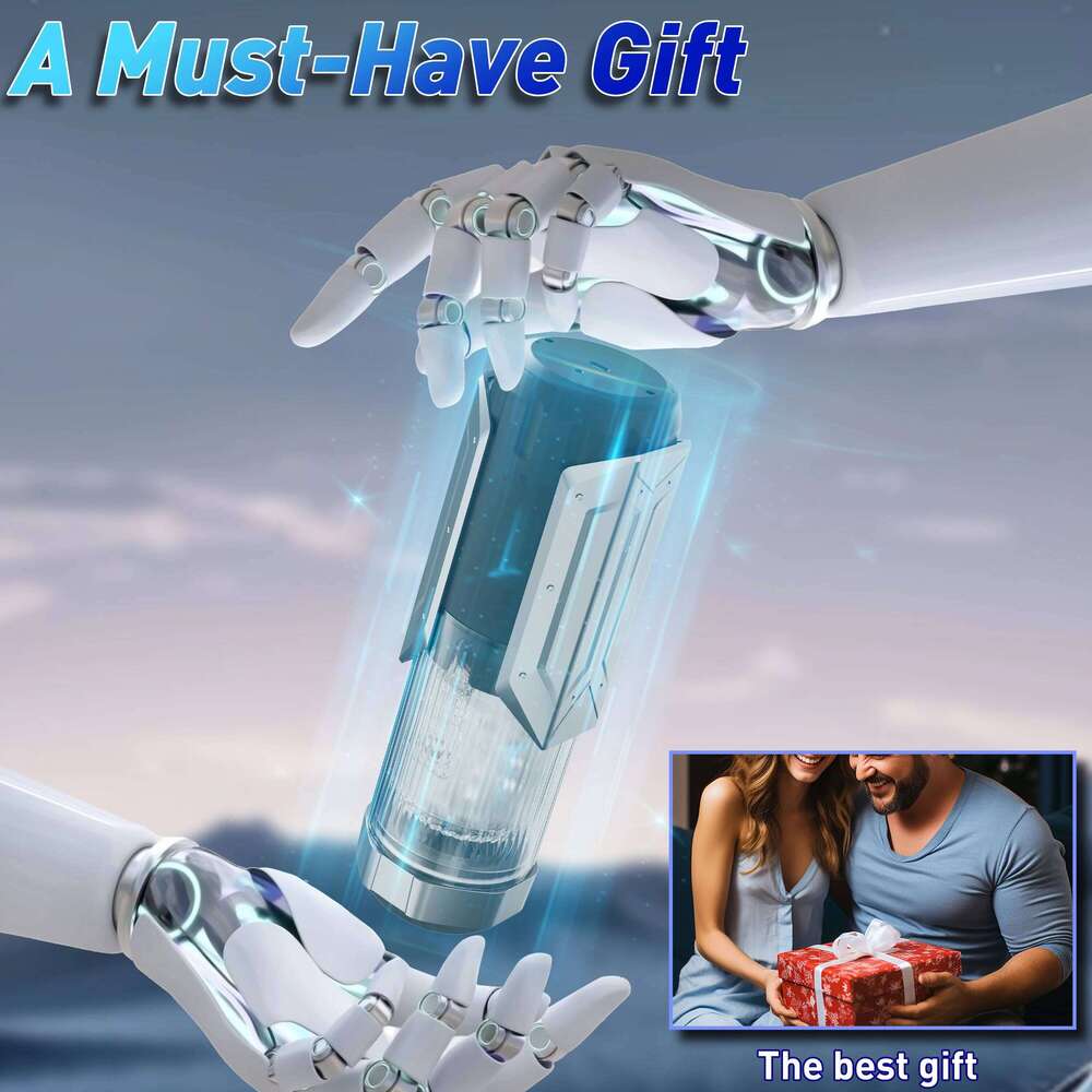 Novelty 4-in-1 Penis Trainer Male Electric Masturbator 7 Licking, Thrusting, Vibrating, Sucking Modes Adult Sex Toys Z260312