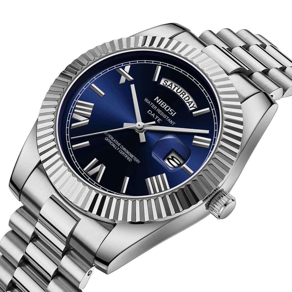 NIBOSI Fashion Business Sports Quartz Watch 30M Waterproof Luxury Classic Calendar Creative Clock Mens Wristwatch Reloj