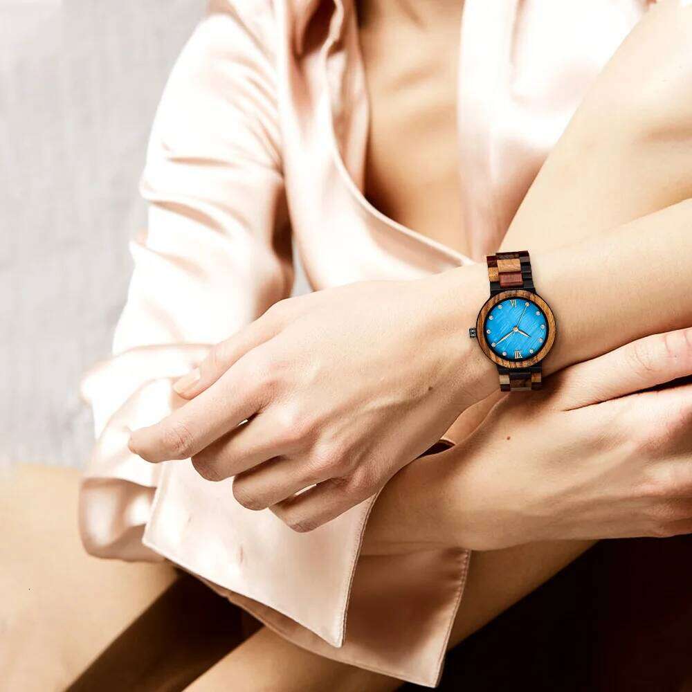 Personalized creative watch shell faced dial colorful strap wooden quartz watches for man woman relojes para hombres