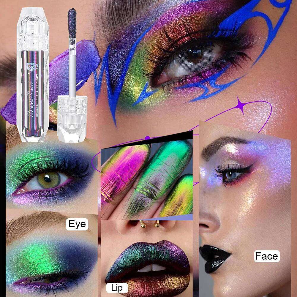 Chameleon Metal Liquid Lipstick Brightening Lip Gloss Multi-Color Long-Lasting Moisturizing Non-Stick Cup W260311