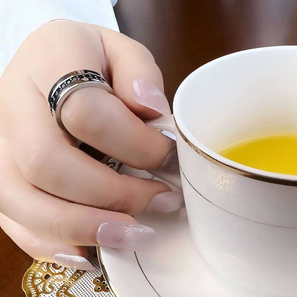 Band Ring Eternity Classic Black Europe Style Fine Jewerly For Men & Women Gift In 925 Sterling Silver H260312