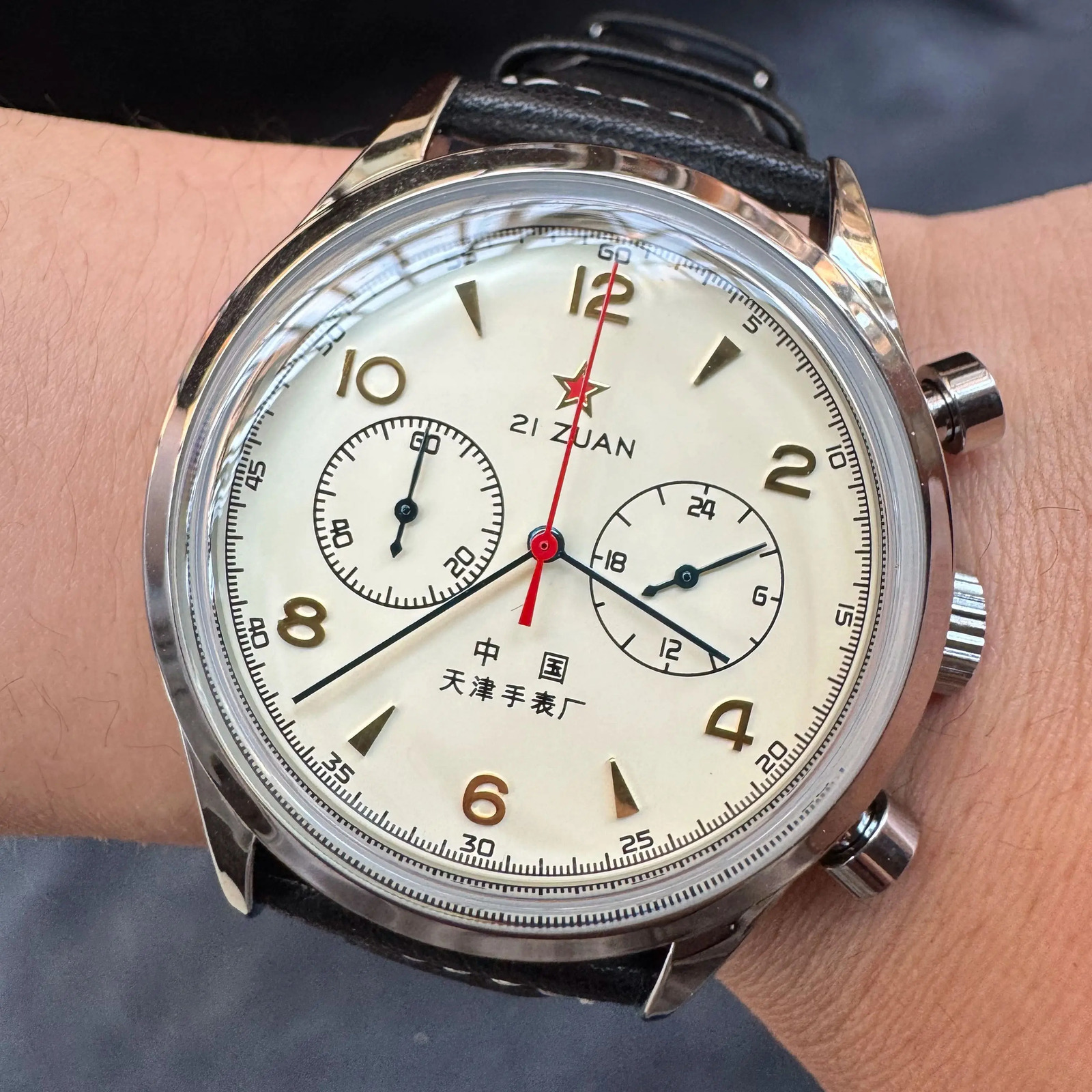 Mens watches 1963 pilot automatic watch 42mm waterproof retro quartz chronograph vintage dress watch 260307