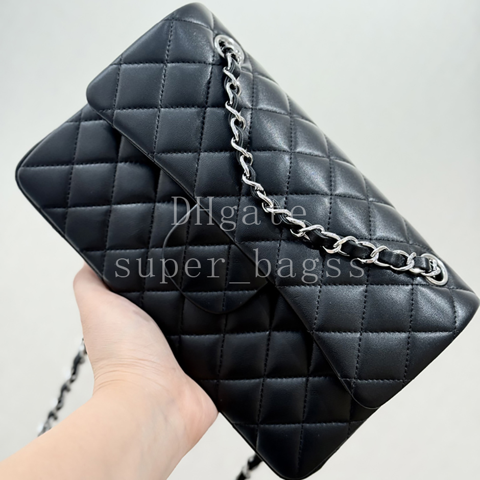Top Flap Bag Mirror quality designer bag 23CM handbag lambskin Shoulder Bag Luxury chain Bag Genuine leather crossbody bag with gift box 24C03CC