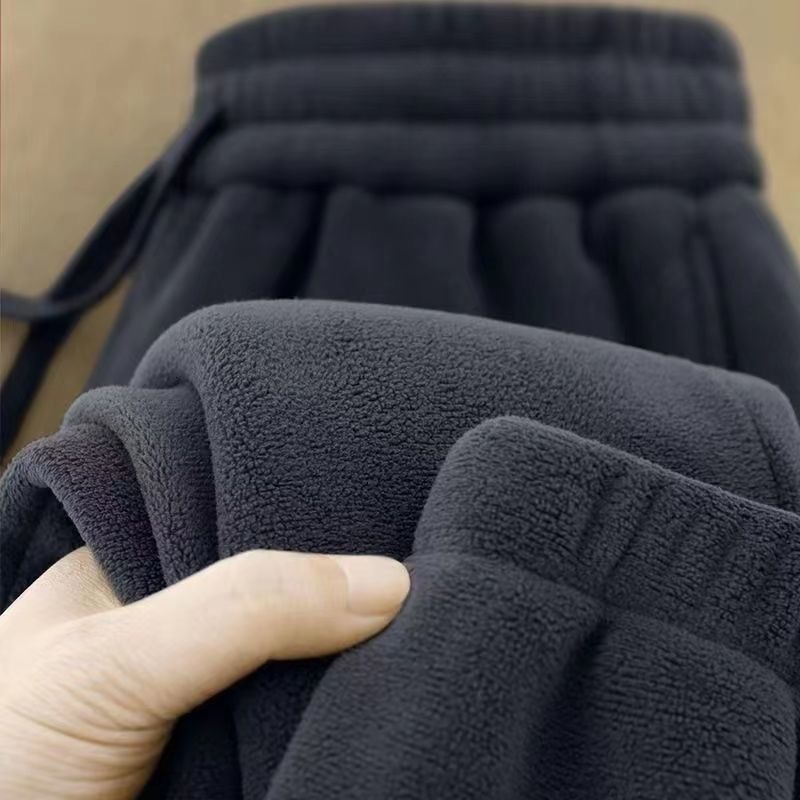 Designer Pants Double-sided Fleece Pants For Men Outdoor Wear Jogger Sweatpants Fleece-lined Thickened New Style Winter Warm Sports Pants For Men