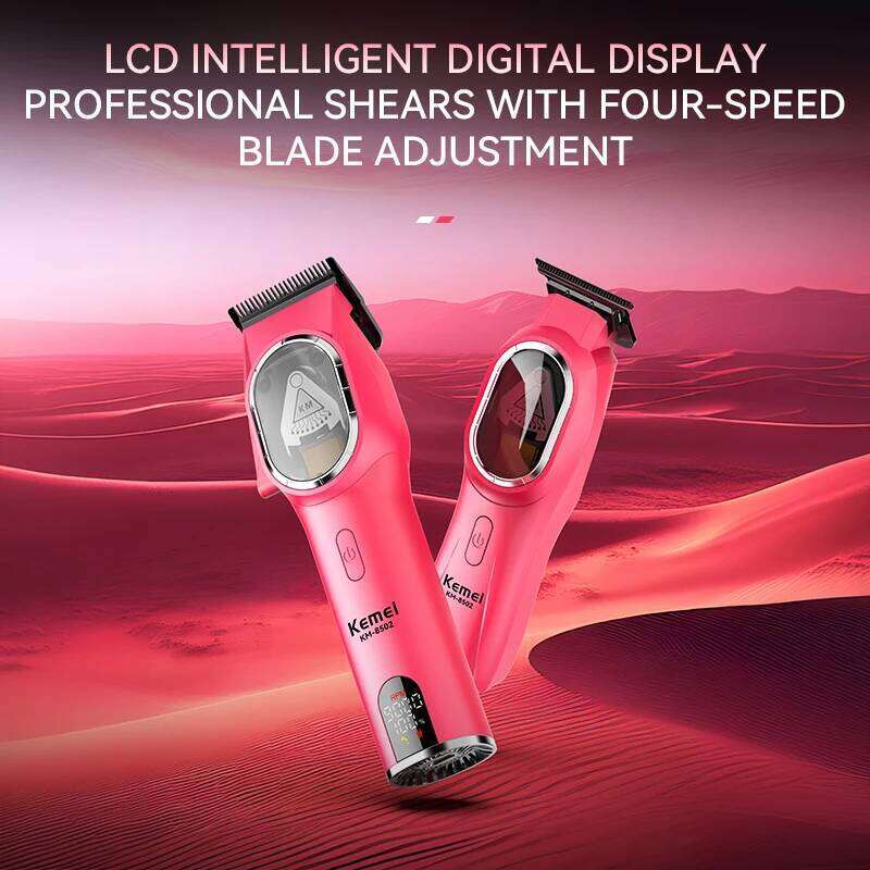 KEMEI Professional Clipper Set DLC Adjustable Intelligent Digital Display Electric USB Hair Clippers KM-8502 C260312