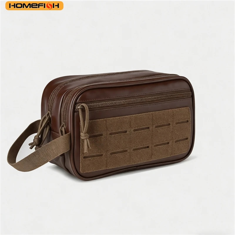 HOMEFISH Tactical Toiletry Bag For Men Hygiene Bag Tool Molle Pouches Small Dopp Kit Mens Shaving Kit Travel shower Makeup 260304