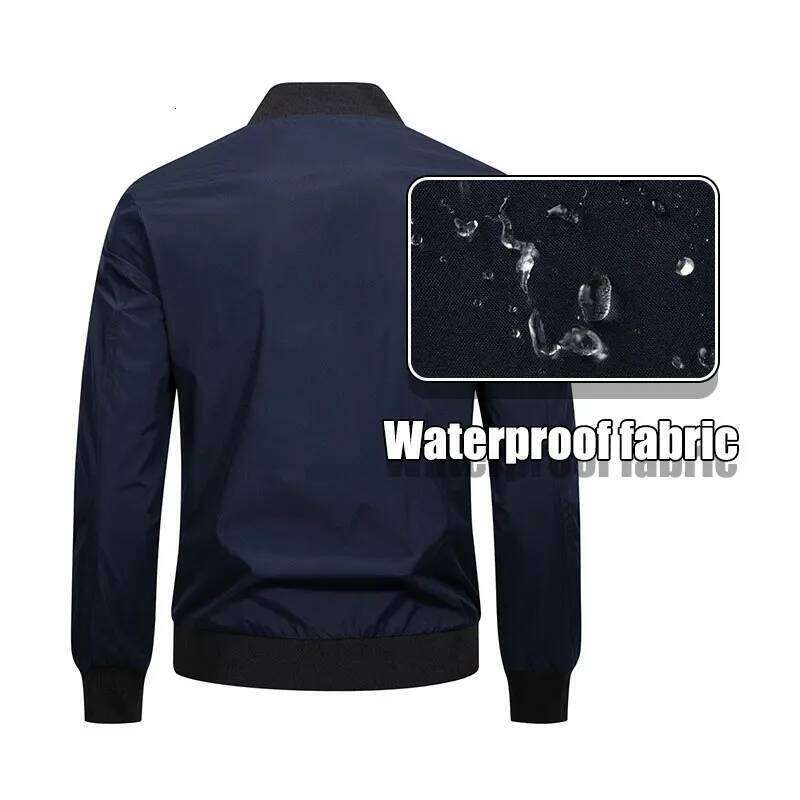 Spring Autumn Casual Fashion Baseball Coat Light Soft Flying Jackets Men Business Men's Standing Collar Jacket 26H0311