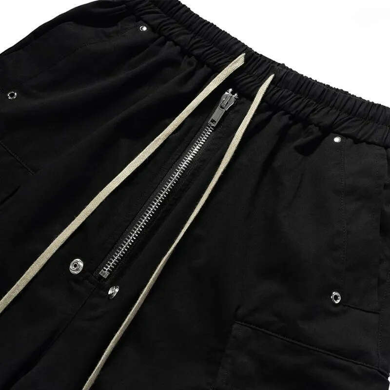 Men's Shorts Men Summer Cargo Black Loose Casual Side Pocket Wide Leg Short Pants For Male Men's Clothing
