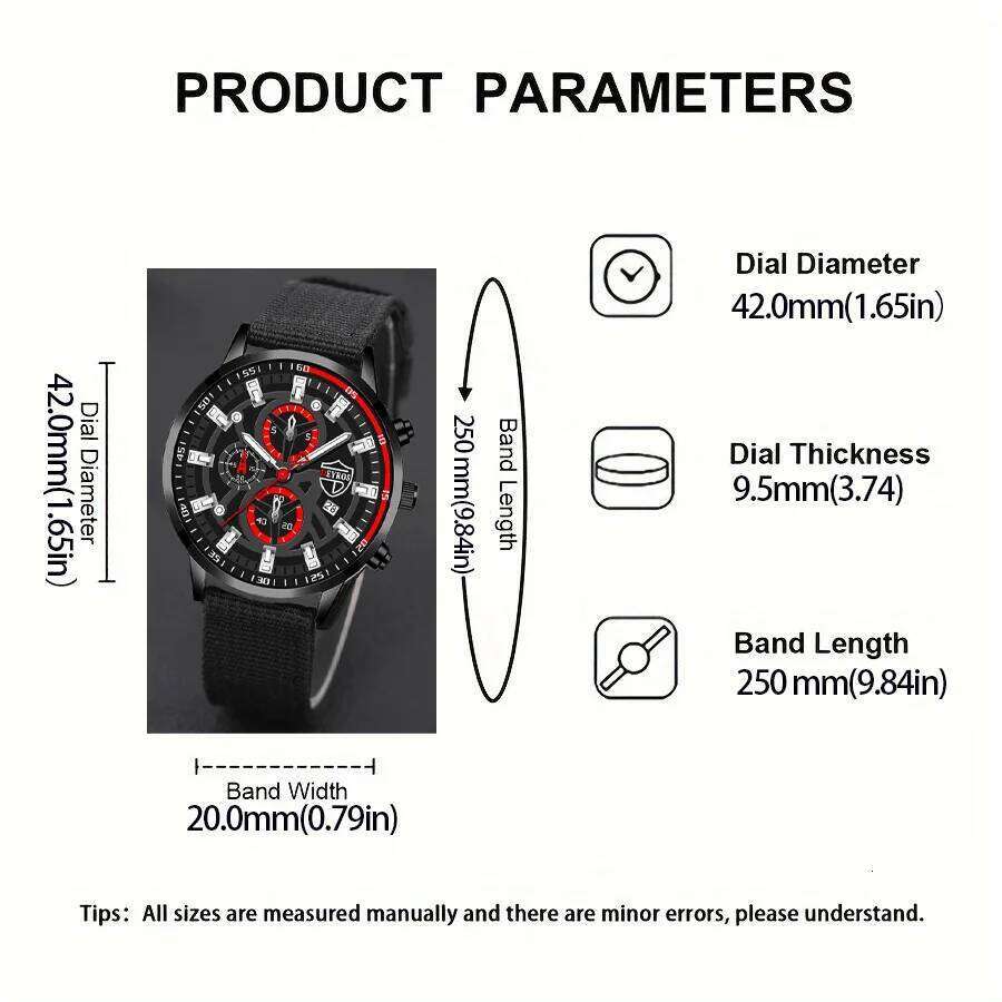 3 Pieces/Set Watches Fashion Luxury Nylon watch Scorpion Men's Business Casual Necklace Bracelet Watch