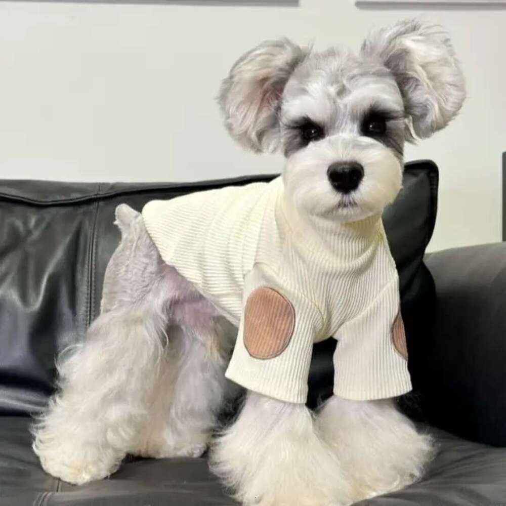 Schnauzer Teddy Bichon Cat Pet Clothes High Collar Base Vest Small Dog Cotton Warm Sweater