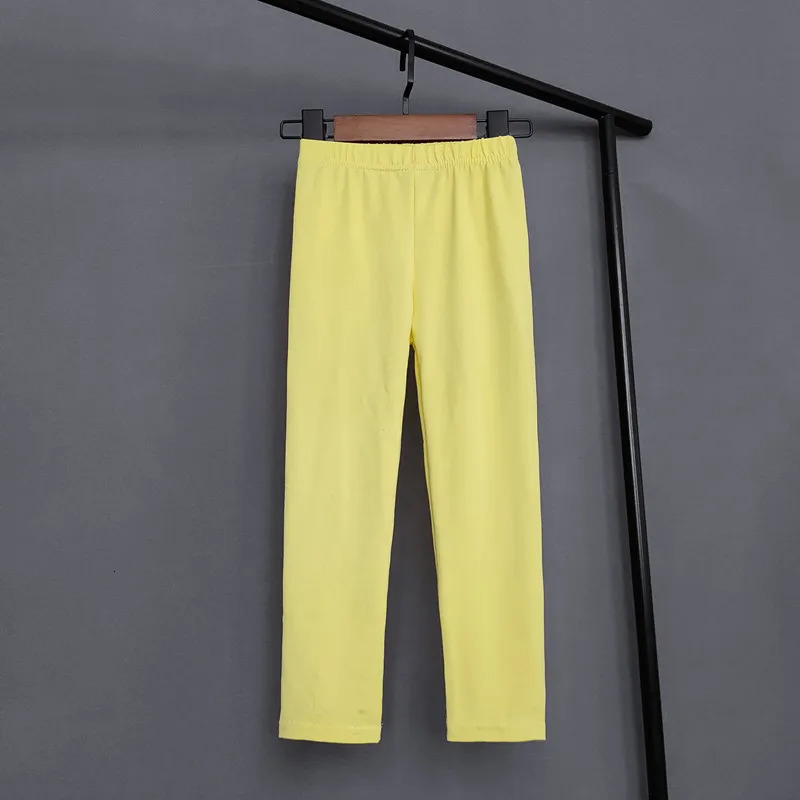 Kids Solid Color Pants For Girls Stretch Skinny Leggings Spring Summer Soft Slim Trousers Children Pant Girl and Boys 260311