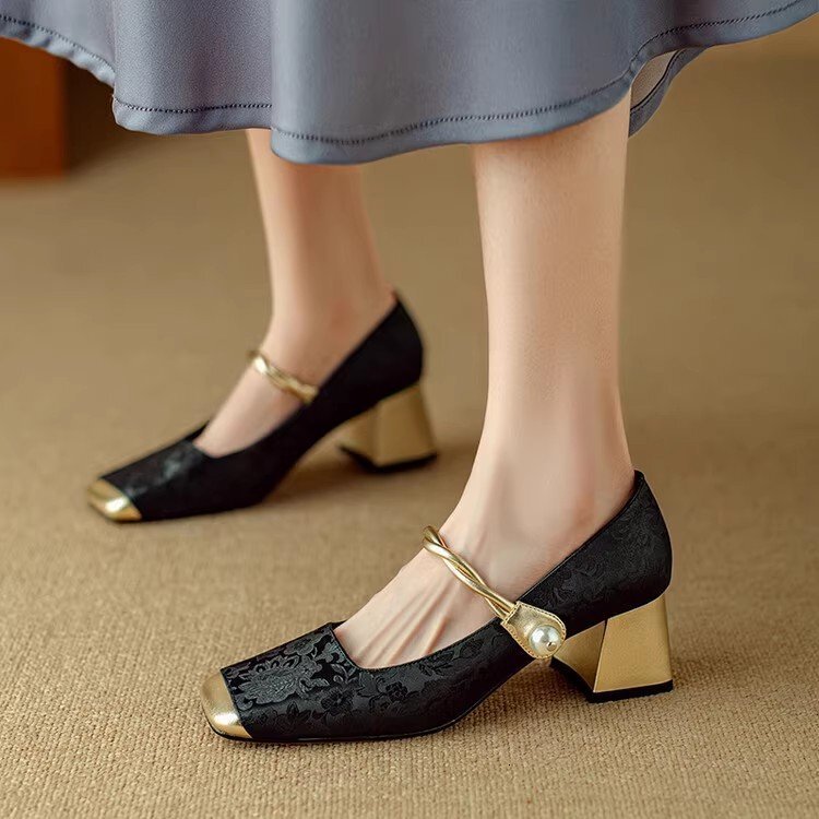 STAOXINDIKE the Beach Outdoor Recreation Low Heel Wedge Heel Kitten Heel Fabric Suede White Ankle Toe Evening Casual True to Size Narrow Luxury Pumps 